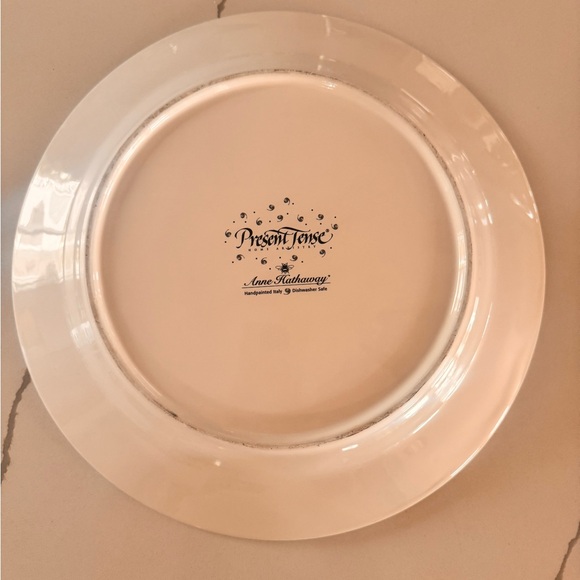 Large Serving Plate by Present Tense, Anne Hathaway 13.5” Ceramic Painted Plate - Picture 2 of 3